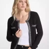 Verzierte Strickjacke aus Nylonmischgewebe Verzierte Strickjacke aus Nylonmischgewebe