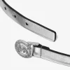 Verzierter Gürtel aus metallischem Leder