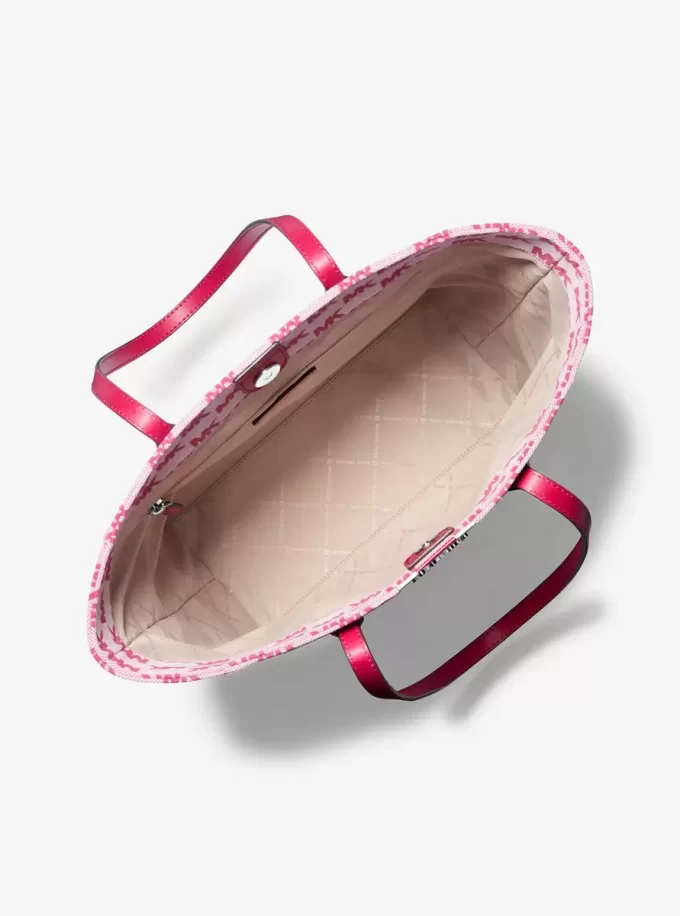 Vincent Große Tragetasche mit Logo-Jacquardmuster und Kartenetui