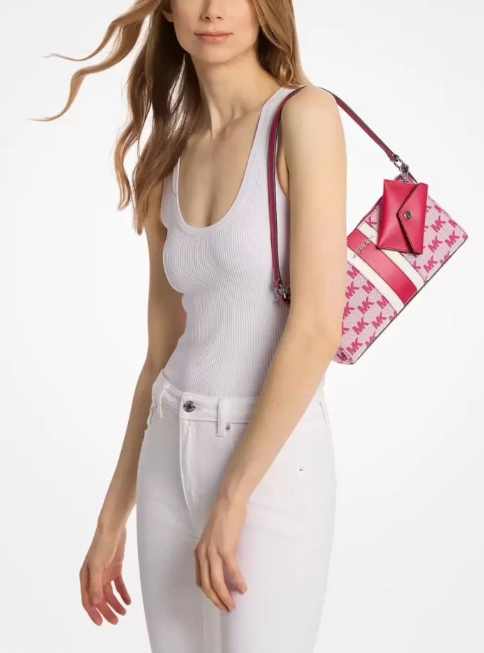 Vincent Medium Logo Jacquard Pochette mit Kartenetui Vincent Medium Logo Jacquard Pochette mit Kartenetui