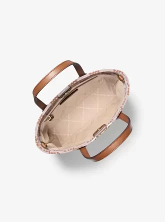 Vincent Small Logo Jacquard Convertible Tote Bag mit Kartenetui