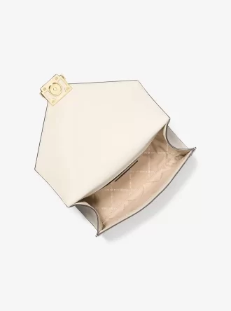 Whitney Medium Schultertasche mit charakteristischem Logo und Metallic-Elementen