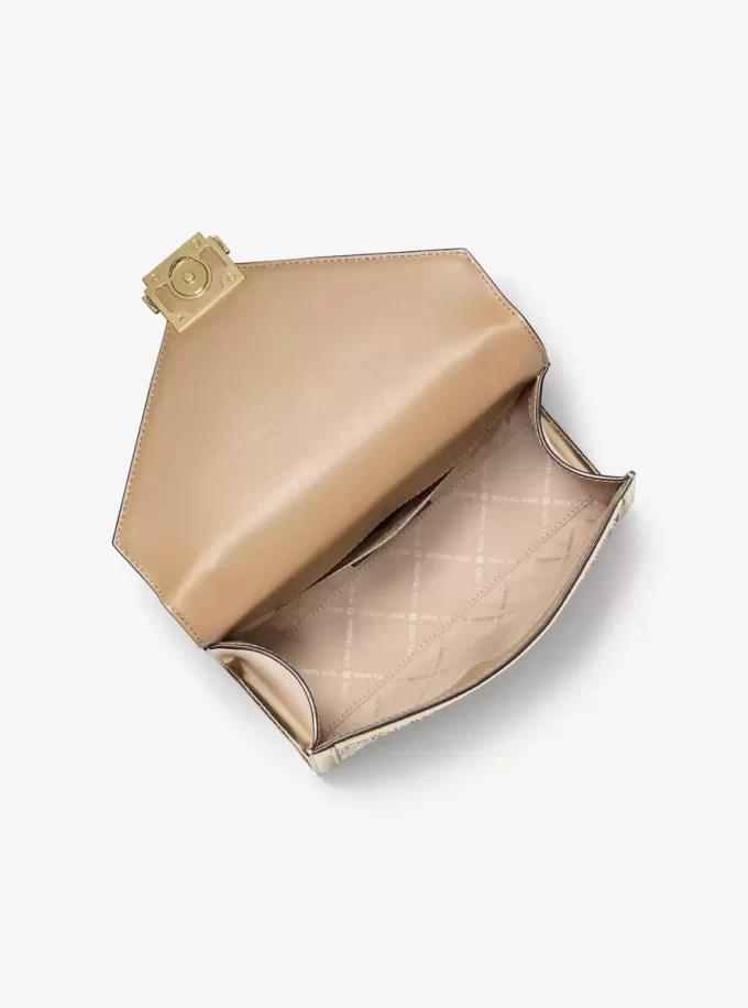 Whitney Medium Schultertasche mit Verzierungen in Metallic-Optik