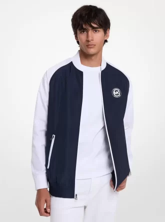 Windbreaker-Jacke mit Logo-Anhänger