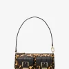 Zoe Small Leopard Print Kalbsfell-Pochette