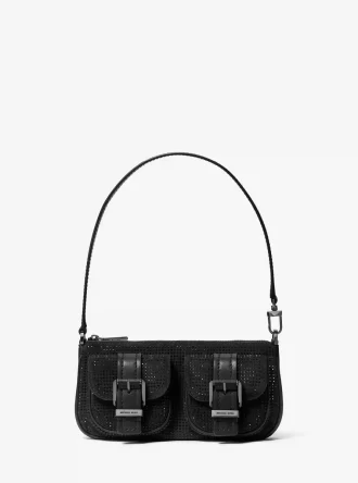 Zoe Small verzierte Wildleder-Pochette