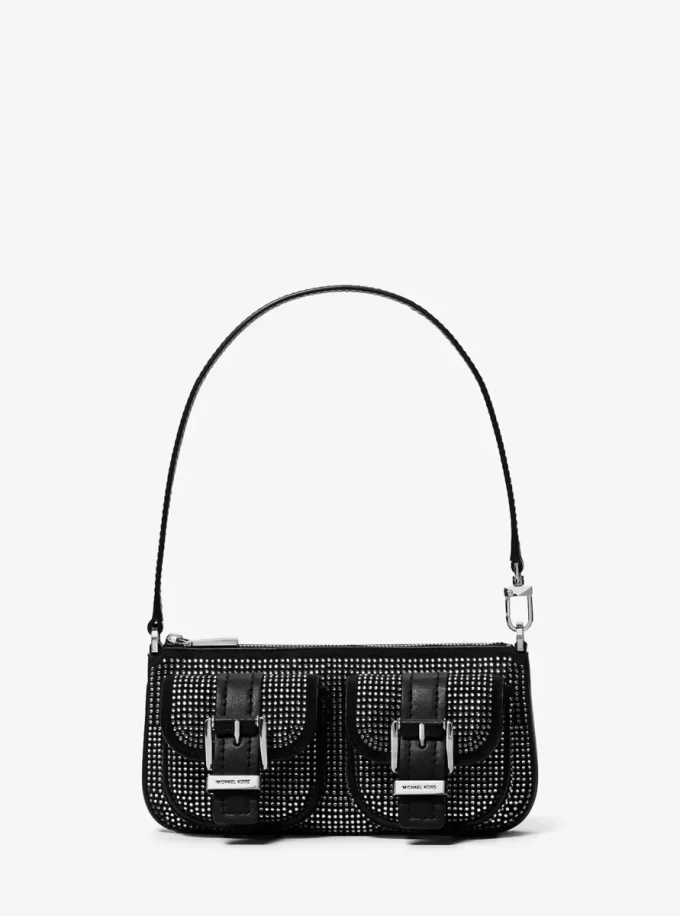 Zoe Small verzierte Wildleder-Pochette
