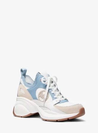 Zuma Color-Block Leder- und Mesh-Sneaker