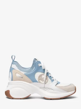 Zuma Color-Block Leder- und Mesh-Sneaker